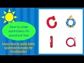 How to make worksheets of letter sounds Making easy worksheets Pre writing activities