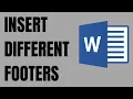 How to Insert different Footers on each page in Microsoft Word