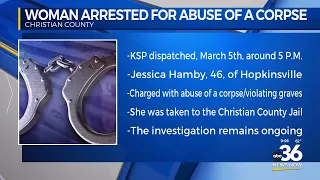 Woman arrested for abuse of a corpse in Christian County