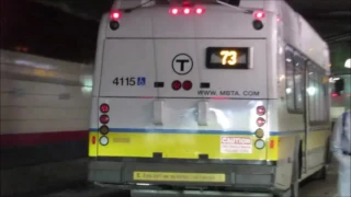 MBTA BUS Bus Watching in Harvard Bus Tunnel Neoplan Trackless Trolley s