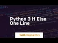 python 3 if else one line