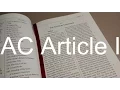 Book Of Concord Study Session 1 AC Article I