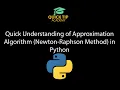 Quick understanding of Approximation Algorithm in Python
