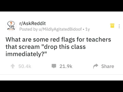 Download MP3 Panicked Students Share Red Flags From Teachers That Screamed Drop The Class Immediately
