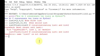 How do I concatenate two lists in Python