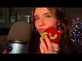 [ASMR] GUMMY CHEWING AND EATING 🍎 (mouth sounds)