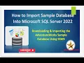 How to Import Sample Database Into SQL Server Database Restoring the AdventureWorks Database file