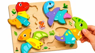 Dinosaur Puzzle Adventure 🦖🧩 Numbers, Shapes and Colors