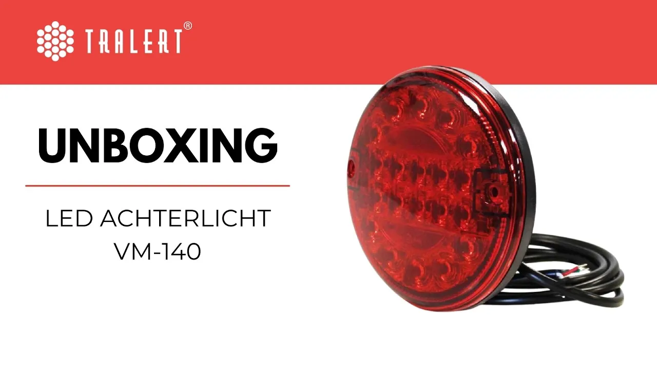Video: LED Slimline hamburger mistlicht | 12-24v | 150cm. kabel | VM-140