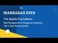 Task-1 Basic Banking System Website The Sparks Foundation Web Development Internship