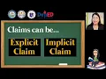 Explicit and Implicit Claims in a Written Text