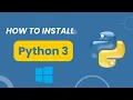 How to install python 3 on windows Tutorial 2025