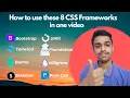 Beginners Tutorial for Top 8 CSS Frameworks