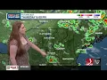 Scattered thunderstorms today ahead of some nicer weather
