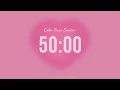 50-Minute Silent Countdown Timer Pink Aura Aesthetic Vibes For Studying Deep Focus