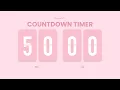 Pink Focus Timer 50-Minute Countdown Timer Minimal Flip Clock