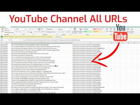 Download MP3 How to Copy All The Titles And URLs From YouTube Channel in 2021