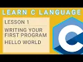 C Programming Lesson 1 - First Program Hello World
