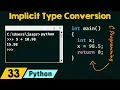 Implicit Type Conversion in Python