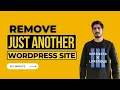 How To Remove Just Another Wordpress Site Text 2026 Change WordPress Tagline