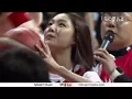 Actress Seo Jihye throws first ball KGC vs Samsung 20170422 2016-17 KBL