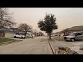 03-04-2025 Fort Worth TX - Dust fills the air as strong winds push through knocking out power