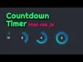 CSS Circle Countdown Timer with Glowing Gradient Border Stunning HTML5 Animation Tutorial