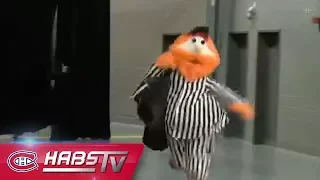 Youppi Goes Trick Or Treating At The Bell Centre 