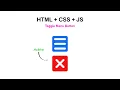 Create Custom Toggle Hamburger Menu Button with HTML CSS JS HTML CSS JS Tutorial