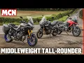 Download Lagu Shootout voor middengewicht lange rondes | Tracer 7 GT vs Tiger Sport 660 vs V-Strom 800RE | MCN Groepstest