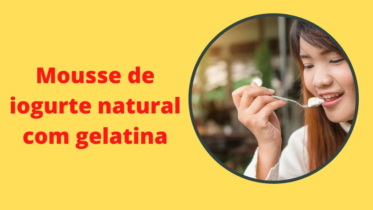 SOBREMESA RÁPIDA DE GELATINA COM IOGURTE NATURAL - DELICIOSA!. 