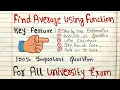 Find Average Using Functions in C C Programming Tutorial Code Hacker