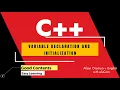 Variable declaration and initialization in C part 4