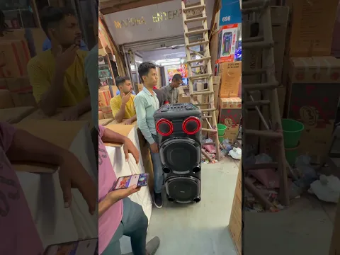 Customer Checking Mogambo Sound Test Outside @gemcoindia #trollyspeaker #speaker #hometheater