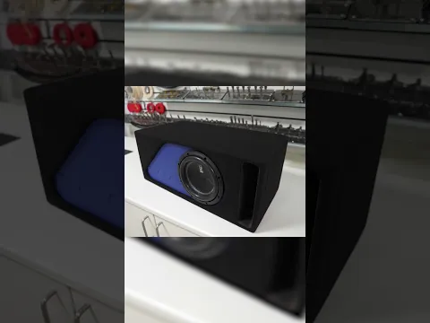 Upholstery complete on our custom 8" subwoofer box!