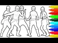 Power Rangers Battle Group Coloring Pages