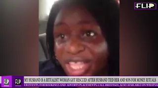 my husband is a ritualist woman got rescued after husband tied her and son for money rituals