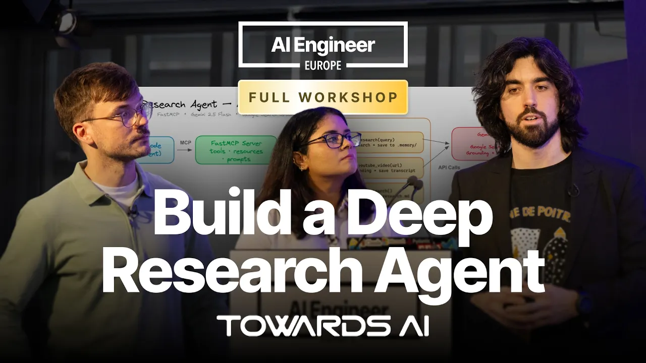 Full Workshop: Build Your Own Deep Research Agents - Louis-François Bouchard, Paul Iusztin, Samridhi: video thumbnail