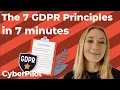 The 7 GDPR principles explained in 7 minutes