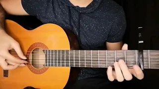عزف أغنية قصاد عيني على الجيتار             دندنها