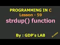strdup function Lesson - 59 C in Hindi