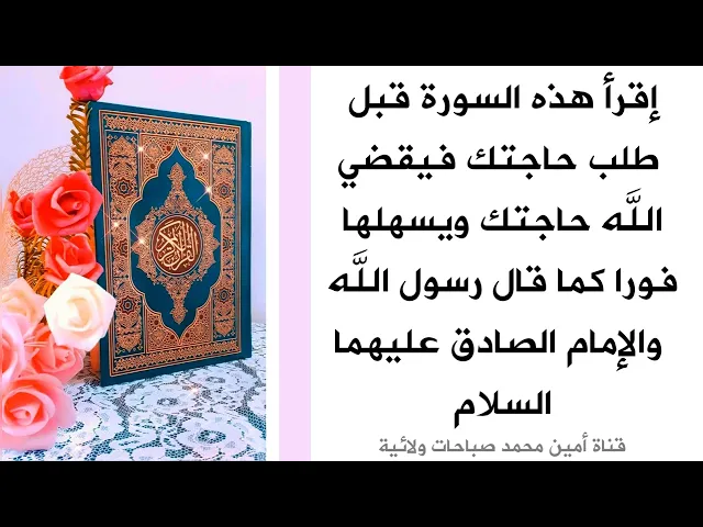 ⁣إقرأ هذه السورة قبل طلب حاجتك فيقضي الله حاجتك ويسهلها فورا