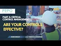 Critical Control Verification Are your controls effective Webinar FEFO