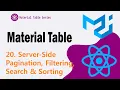 20 Server Side Pagination Filtering Search Sorting with Material Table in React js