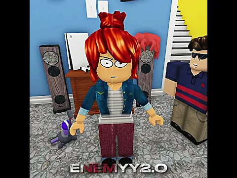 When Lil Bro Hits You But Mom Is There 💀🔥... #roblox #trending #edits