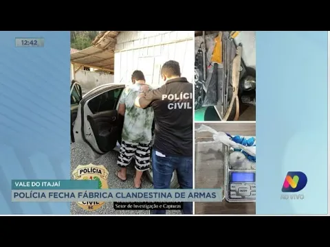 Polícia fecha fábrica clandestina de armas no Vale do Itajaí