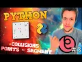 Python physics engine 2020 COLLISIONS POINTS - SEGMENTS
