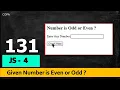 COPA JavaScript - 4 Given Number is Even or Odd