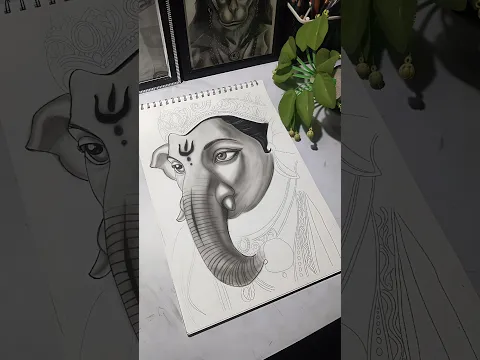 Ganesh ji drawing 🙏 😊 #art #ganesh #drawing #shorts #viral