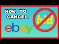 How To Quickly Cancel or Retract A Bid On eBay